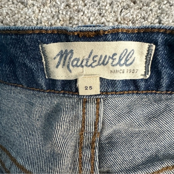 🎆 Madewell High-Rise Denim Shorts Blue Cut Off shorts 27 4 Stretch Raw hem Jean - Picture 8 of 12